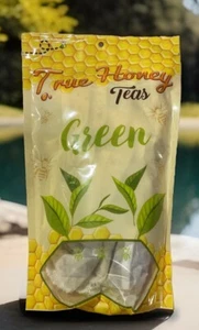 True Honey Teas Green Tea Honey + Tea Bags - Just Add Hot Water ! - Picture 1 of 2