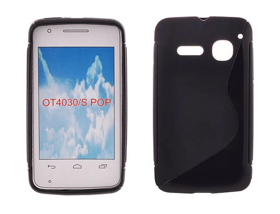 TPU gel silicone case cover S-line black for Alcatel One Touch Idol S'Pop OT4030 - Image 1 of 1