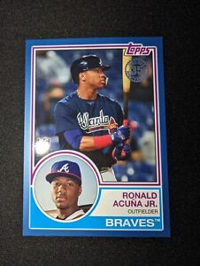 2018 Topps Update Ronald Acuna Jr. 1983 35th Anniversary Blue RC 83-13