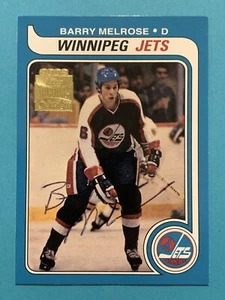 BARRY MELROSE Signed 2002 Topps Archives 1979-80 OPC JETS ROOKIE Autograph Auto - Picture 1 of 3