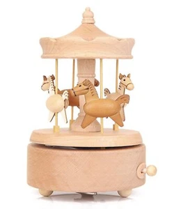 Carousel Music Box, Wooden Horse Music Box for Girl Women, Christmas Birthday... - Picture 1 of 6