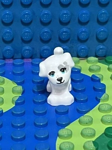 Lego Minifigures Animal Land City Friends Dog Puppy White Gray Patch Cookie - Picture 1 of 2