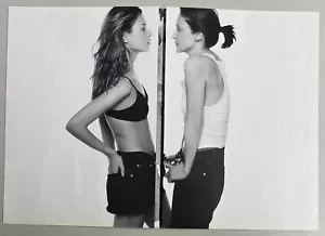cK One - 1994 poster pubblicitario promozionale pieghevole 4 pagine Kate Moss Stella Tennant - Foto 1 di 5