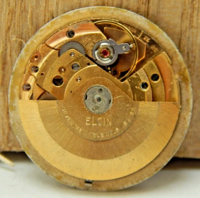 Vintage Elgin 970 Automatic men's wrist watch movement good balance with dial - Image 1 of 4