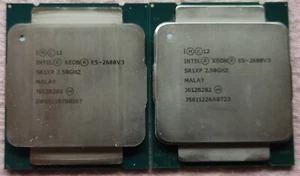 Matching Pair Intel Xeon Processor E5 2680V3 12 Cores 30M Cache 2.50GHz CPU - Picture 1 of 1