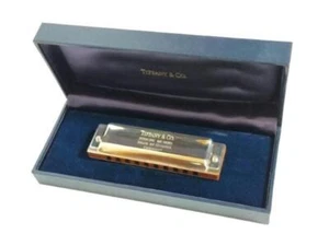 Tiffany& Co. Hohner Collaboration Harmonica Sterling Silver 925 With Case Used - Picture 1 of 8