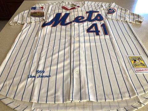 Mitchell & Ness Cooperstown Collection 1969 NY Mets Tom Seaver Jersey Mens XL Cover