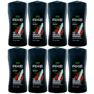 Axe Duschgel AFRICA 8 x 250ml 3in1 -Body -Face - Hair - 12h Refreshing Fragrance