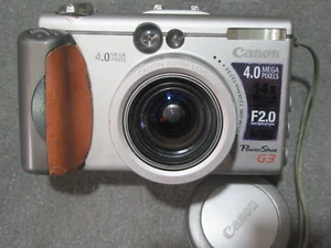 CANON POWERSHOT G3 4MP DIGITAL COMPACT CAMERA PARTS REPAIR NO TESTED NO BATTERY - Picture 1 of 11