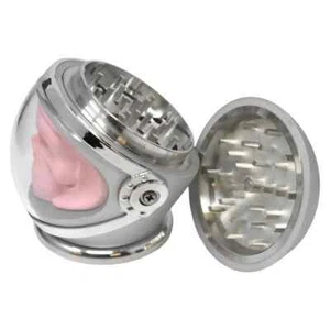 4-part 65mm Crushers Grinder Helmeted Hero Skull Herb Grinder, Silver - Picture 1 of 1