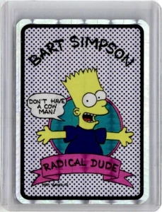 Vintage Simpsons BART SIMPSON RADICAL DUDE Prism Vending Machine Sticker 1990s - Picture 1 of 2