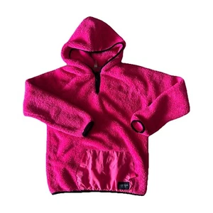 Calvin Klein Performance Girls Hot Pink Plush Fleece 1/4 Zip Hoodie Size L 14/16 - Picture 1 of 5