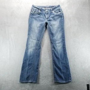 Amethyst Jeans Womens 11 Blue Bootcut Low Rise Faded Medium Wash Y2K Denim - Picture 1 of 10