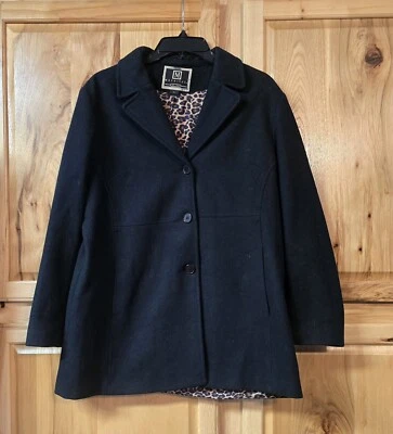 Maurices Wool Pea Coat Jacket Black size LARGE - Image 1 of 4