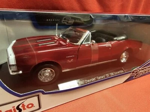 Maisto 1967 Chevy Camaro Special Edition 1:18 Burgundy Red Diecast Model New NIB - Picture 1 of 8