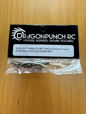 Titanium 8-32 X 1/2 100 Deg Hex Head Screws for AE RC10 Yokomo YZ10 MX4 870 - Image 1 of 4