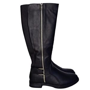 rivers womens Size 39(8) Knee High Elastic Gusset Back Biker Riding Style Boots