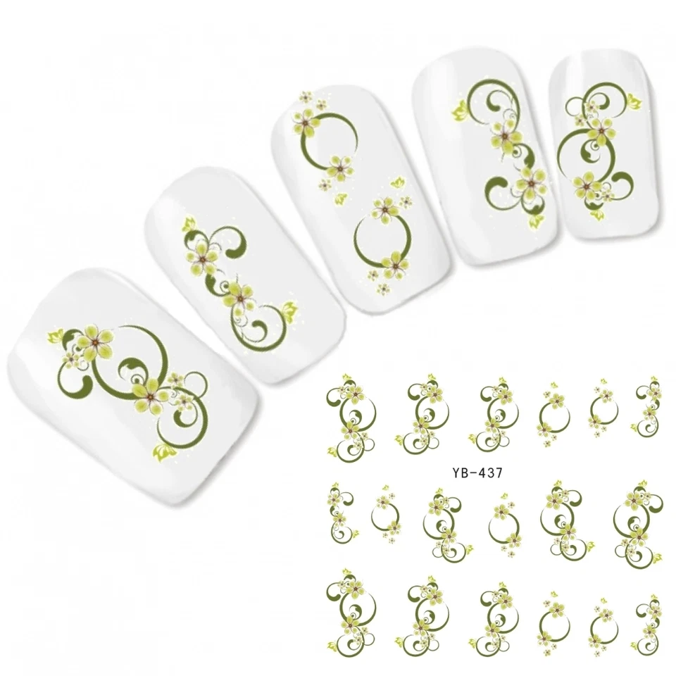 Nail Art Aufkleber Tattoo Blumen Flower Nagel Sticker Fuß Ornamente Water Decal