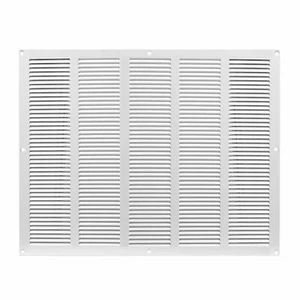 Rejilla de ventilación de aire de metal blanco / 500 mm x 400 mm / Mosquitera cubierta de conducto de persiana plana - Imagen 1 de 1