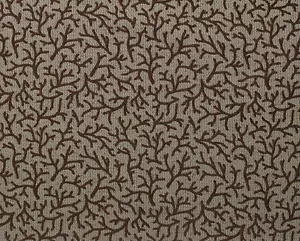 P KAUFMANN EICHEL TRITON BRAUN KORALLE JACQUARD POLSTERSTOFF VON YARD 60"W - Bild 1 von 5