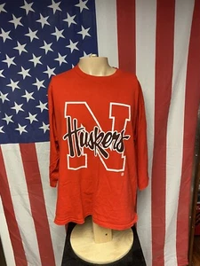 NEBRASKA CORNHUSKERS Shirt Lng Sleeve Adult XL DELTA Red NCAA College - Picture 1 of 4