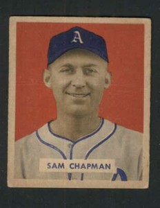1949 Bowman #112 Sam Chapman VGEX Athletics 129238 