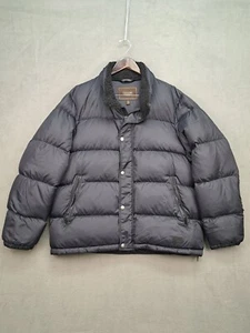 AUTHENTIC COACH Down Black Sherpa Collar Navy Blue Puffy Puffer Jacket 2XL - Picture 1 of 12