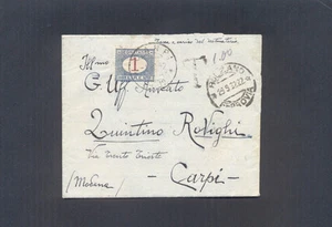 POSTGESCHICHTE BOZEN KARPFEN 1932 STEUERMARKEN 1 LIRA - Bild 1 von 3