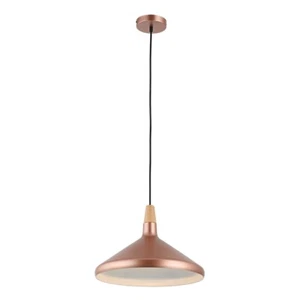 Industrial Style 1 Bulb Matt Rose Gold Ceiling Light Mini Pendant 15" Wide - Picture 1 of 4