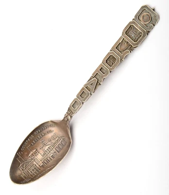 Antigua cuchara de té antigua de plata de ley 925 vintage Seattle Art Nouveau Foto 1 de 4