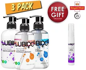 LUBE SEX LUBRICANT LUBIDO WATER BASED SUPER SLIK HYBRID ANAL VAGINAL 3 x 250ml - Picture 1 of 18