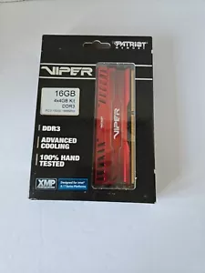 Patriot Viper 16GB (4x4GB) Memory RAM DDR-3 PC3-15000 1866MHz PV316G186C9QKRD A5 - Picture 1 of 5