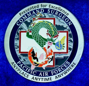 USAF PACAF Pacific Air Forces Command Surgeon Challenge Coin C-70 - Bild 1 von 2