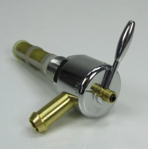 SIFTON Hi-Flow 3/8" Petcock, Left 90 Outlet, for Pre-1975 Harley FX FL and XL - Picture 1 of 7
