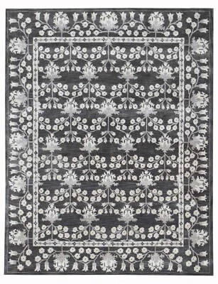 Kethin Karbon Handmade Rugs Flower Collection Area Rug Without - Image 1 of 4