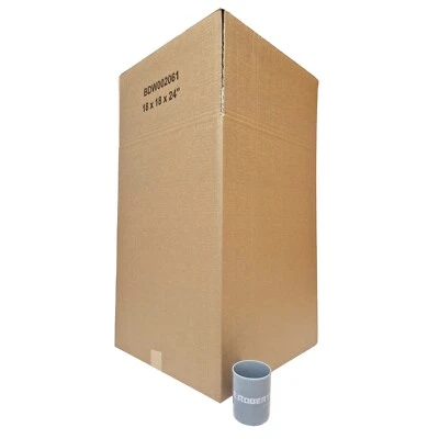 W.E. ROBERTS LTD Extra Large Cardboard Boxes Strong Double Wall Removal Moving Boxes 18"x18"x24"