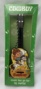 1968 Cowboy Ge Tar Music Box Mattel Brand New Sealed Works FREE SHIPPING - Bild 1 von 4