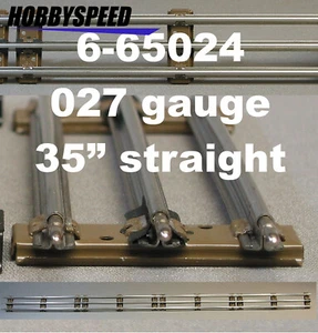 LIONEL 027 LONG 35" STRAIGHT TRAIN TRACK 3 rail tubular steel inch 6-65024 NEW - Picture 1 of 1