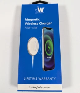 JW Just Wireless Magnetic Wireless Charging 7.5W-15W For MagSafe Devices White - Picture 1 of 3