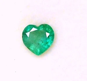 Certified Natural Emerald Heart Shape Cut 6x6 mm 0.77 CTS Faceted Loose Gemstone - Picture 1 of 7