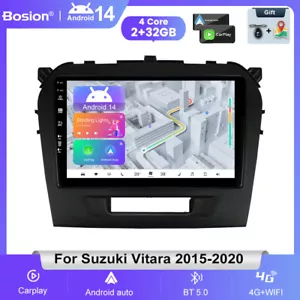 2+32G For Suzuki Vitara 2015-20 GPS SAT NAV Car Radio Stereo Carplay Android 14 - Picture 1 of 21
