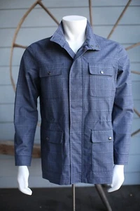 3800 $ Isaia coole Jacke - Sommer Jeansoptik - Wolle/Seide Gr. 48/38 blau wasserdicht - Bild 1 von 12