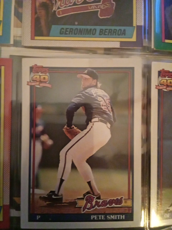1991 TOPPS DESERT SHIELD #383 PETE SMITH Braves Sharp Corners&Surface Centered - Image 1 of 2
