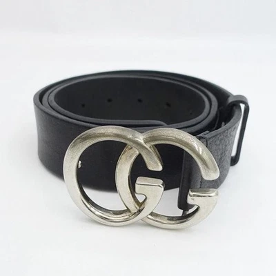 Gucci cintura uomo GG Marmont in pelle nera taglia 95/38 107094c - Immagine 1 di 4