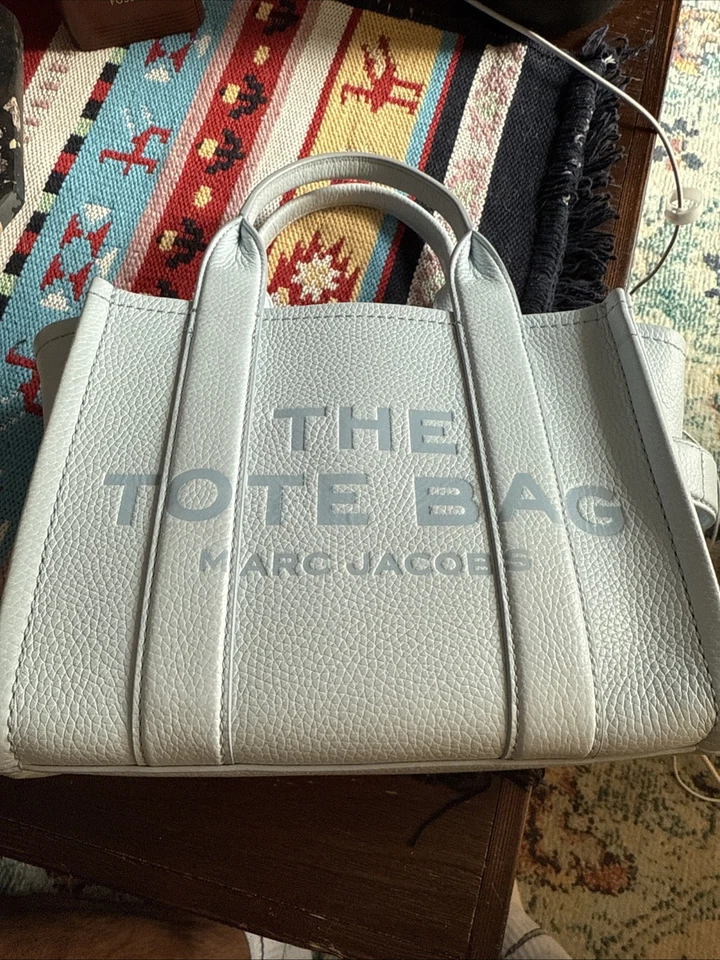 Marc Jacobs The Leather Medium Tote Bag. Cloud Blue [New] - Image 1 of 2