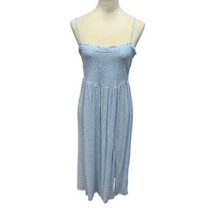 Gesmoktes Sommerkleid Blumen L Coquette romantisch Sommer Cottagecore weich Mädchen Kleid - Bild 1 von 4