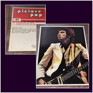 1974 Ronnie Lane Faces Panini ๐ฅ Picture Music Card Pop Sticker Card RARE - Picture 1 of 3