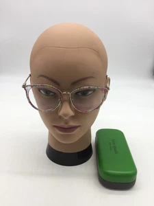 kate spade new york Eliana Eyeglasses Frame 52-18-140 Purple Pattern Blue - Foto 1 di 11