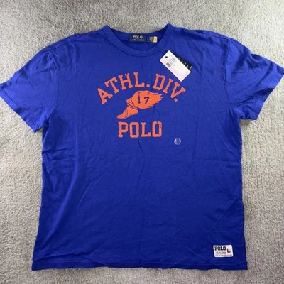 NUEVO CON ETIQUETAS $69 POLO RALPH LAUREN CLASSIC FIT TALLA L Azul Naranja  Foto 1 de 4