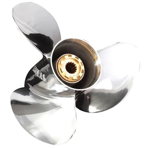 STAINLESS STEEL PROPELLER FITS MERCURY 2 STROKE 10 SPLINE 25 9.9-25 HP 1980-2005 - Bild 1 von 2